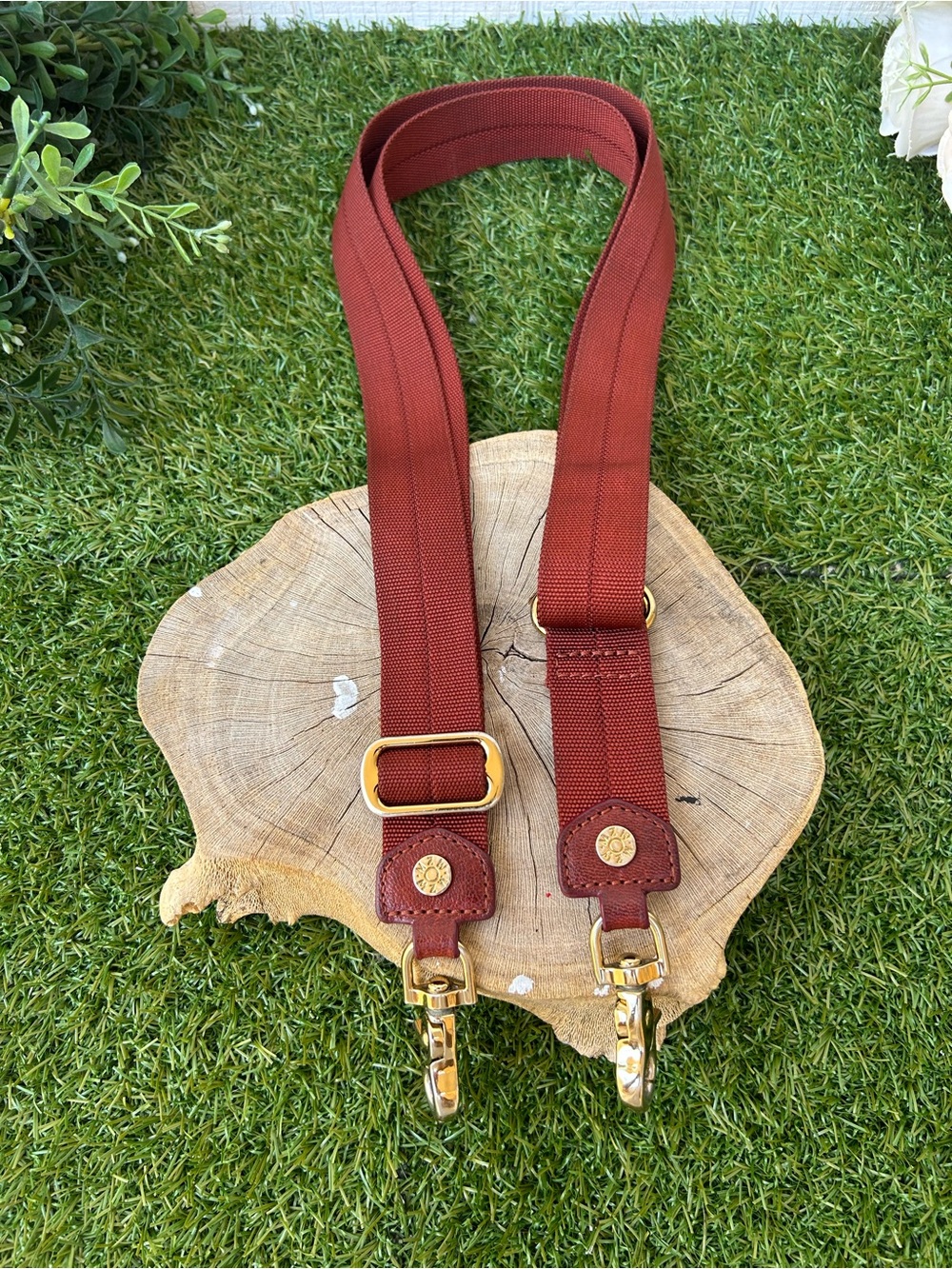 MZ Wallace Adjustable Rust Red Crossbody Strap with Gold Hardware, gently used - Picture 11 of 15